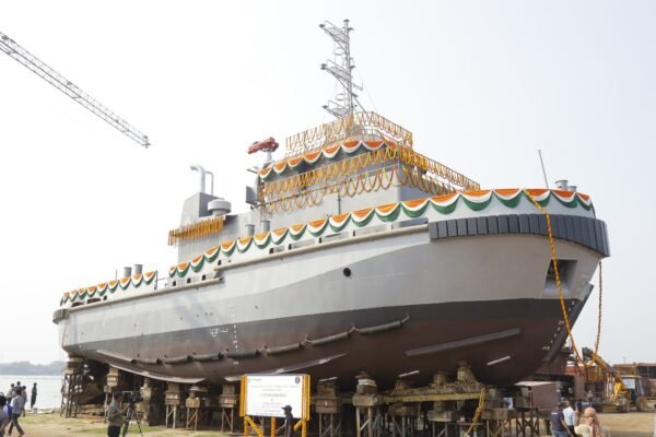 Titagarh Rail systems launches second 25T BOLLARD PULL TUG for Indian Navy