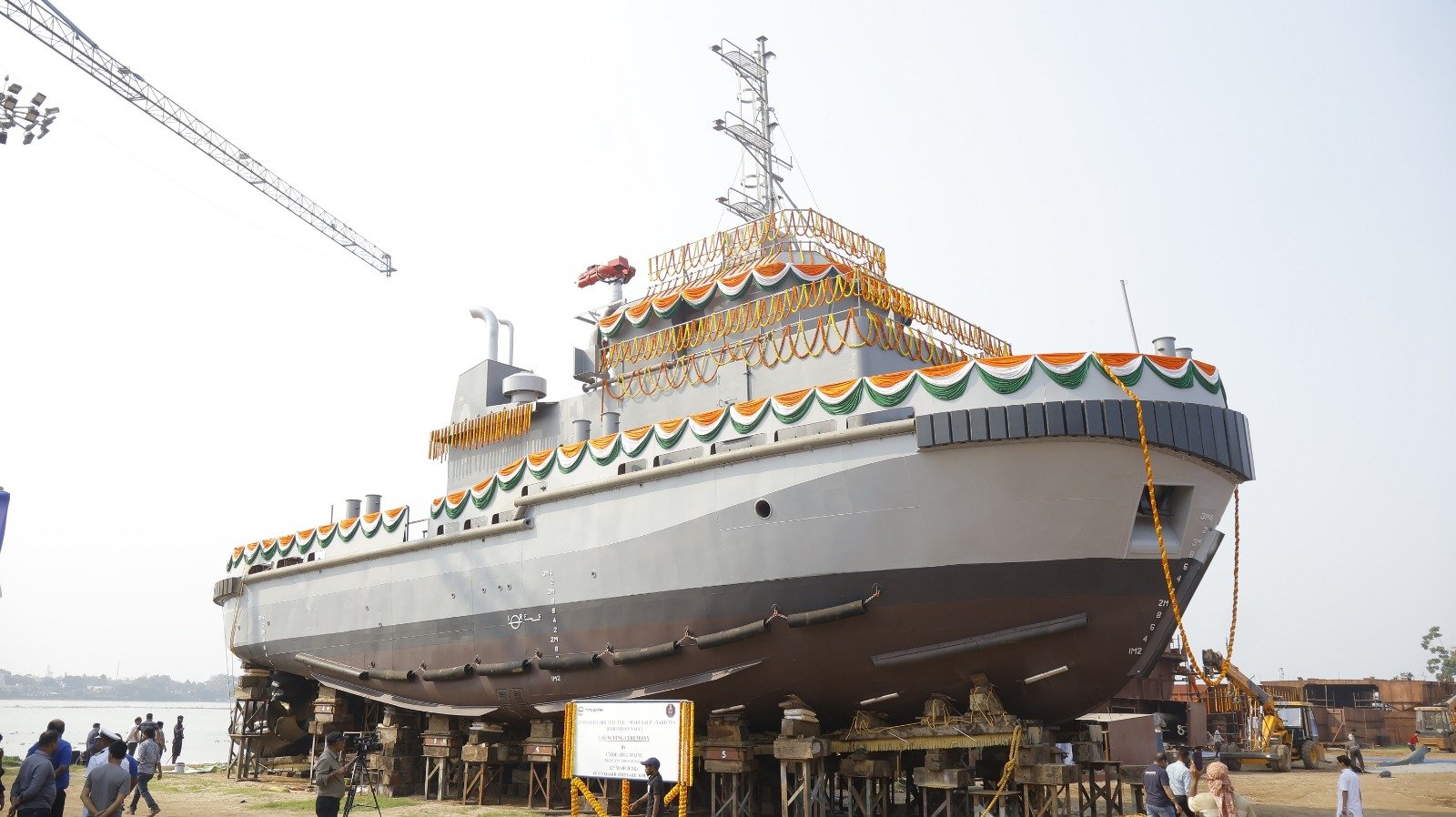 Titagarh Rail systems launches second 25T BOLLARD PULL TUG for Indian Navy