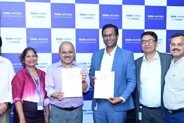 Tata Power Renewable Energy and Tata Motors sign a MoU to set up 200 fast-charging stations for electric commercial vehicles