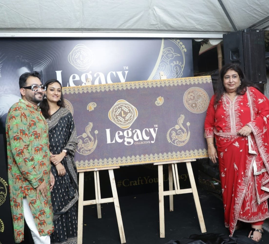 LEGACY COLLECTIVE unveils unique Nakshi Kantha art piece at the iconic Ahiritola Sarbojanin Durgotsav in Kolkata