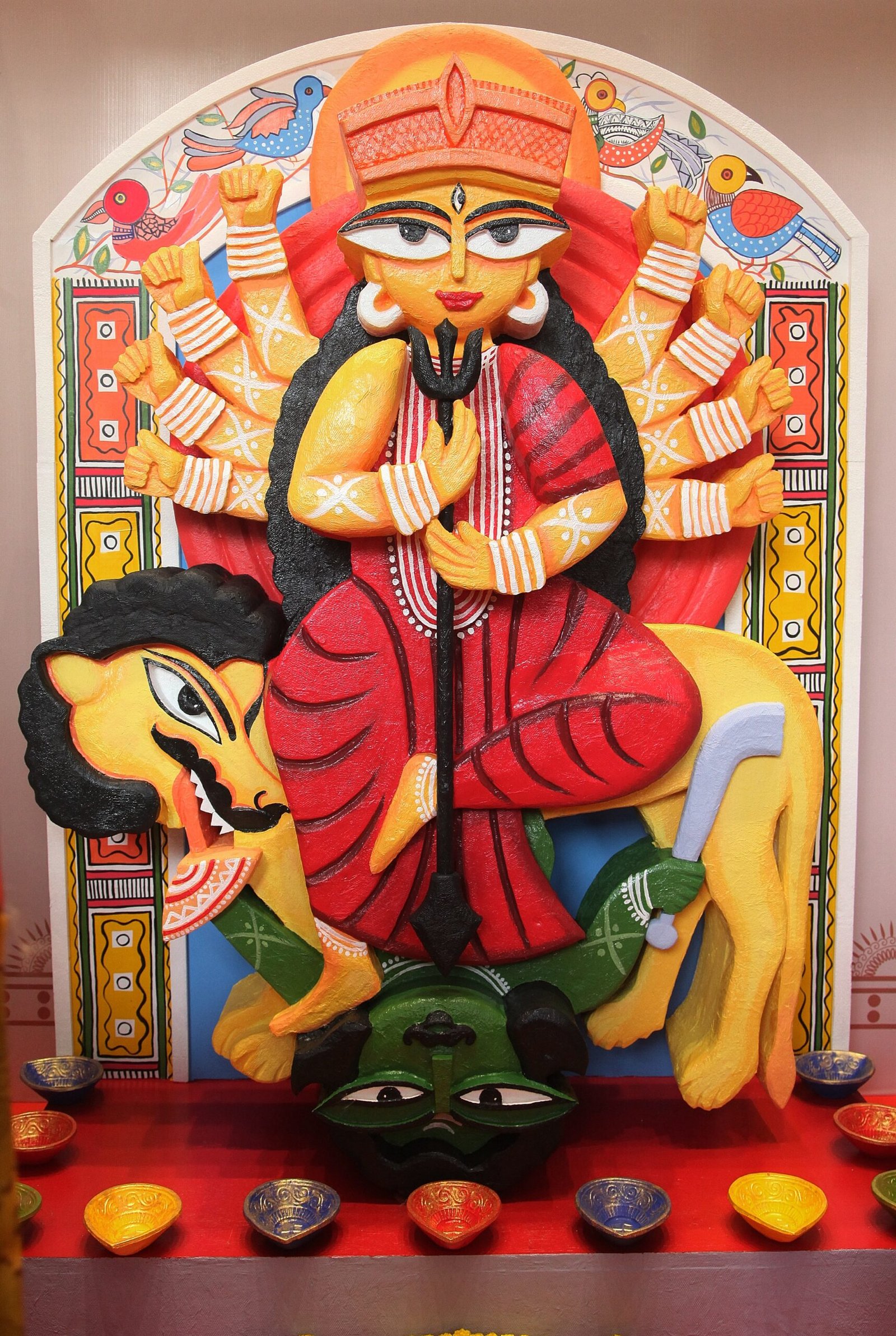 Students Of Techno India Group Creates Eco-Friendly Maa Durga Idol