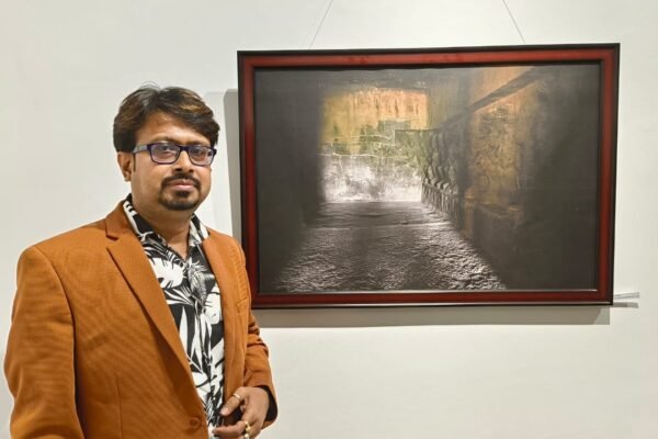 Anupam Halder's 'Cave Photograph' is exhibited in the South Gallery of the Academy of Fine Arts