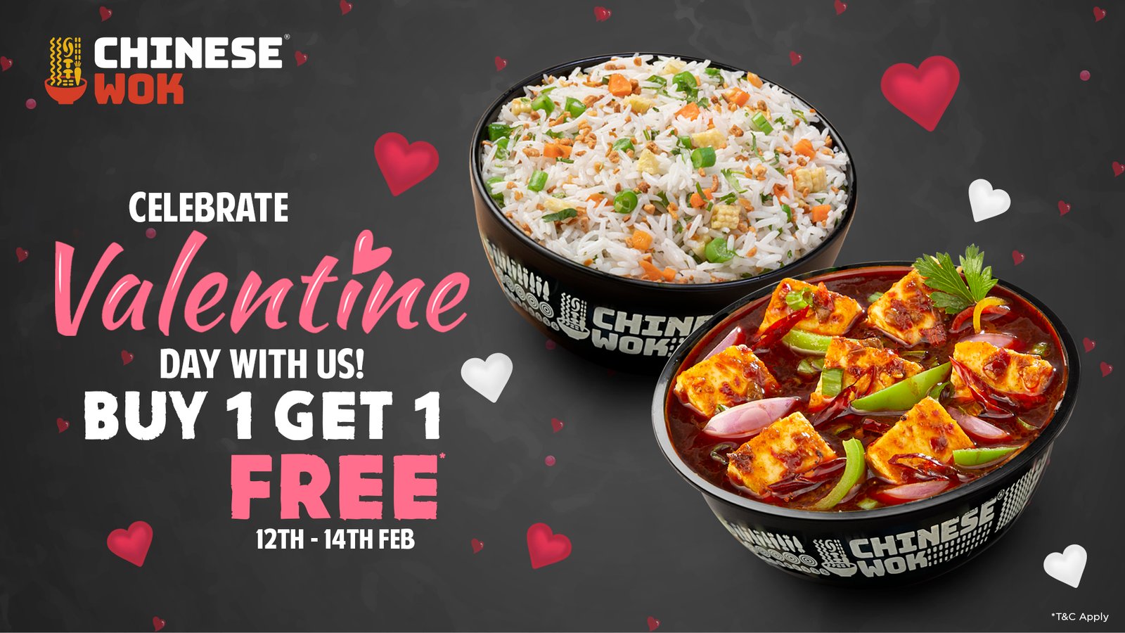 Double the Love This Valentine’s Week with Chinese Wok’s Buy One Get One Offer!