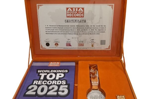 JB Pharma sets Asia Book of Record for Most Number of Microalbuminuria Tests (MICRAL) conducted for Hypertension Patients in India