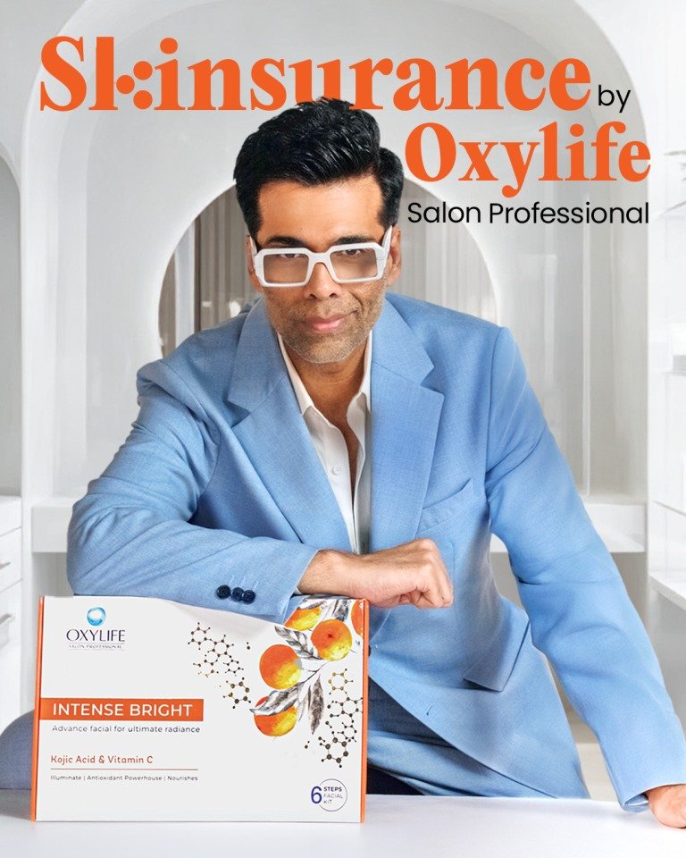 Karan Johar partners with Oxylife Salon Professional to launch the new range of facial kits with a bold “Skinsurance” twist