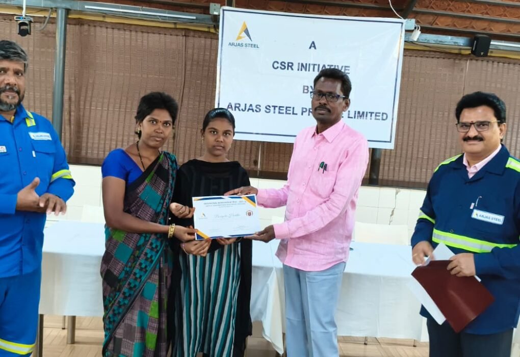 Arjas Steel grants 100% scholarship to 12 underprivileged students from Tadipatri