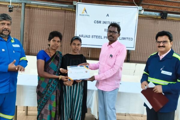 Arjas Steel grants 100% scholarship to 12 underprivileged students from Tadipatri Arjas Steel grants 100% scholarship to 12 underprivileged students from Tadipatri