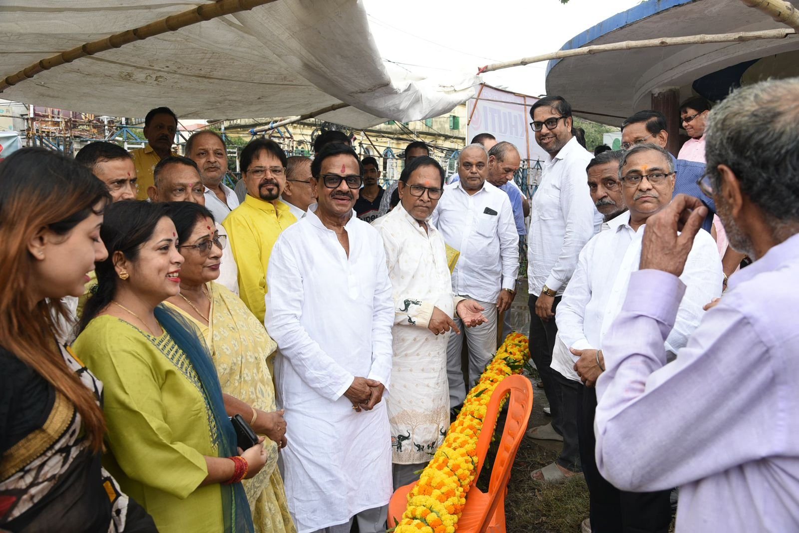 Puja Curtains go up with KHUTI PUJA at Mohammad Ali Park