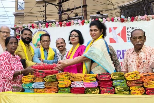 ‘’Karma Social and Welfare Trust’’ donates clothes to needy people