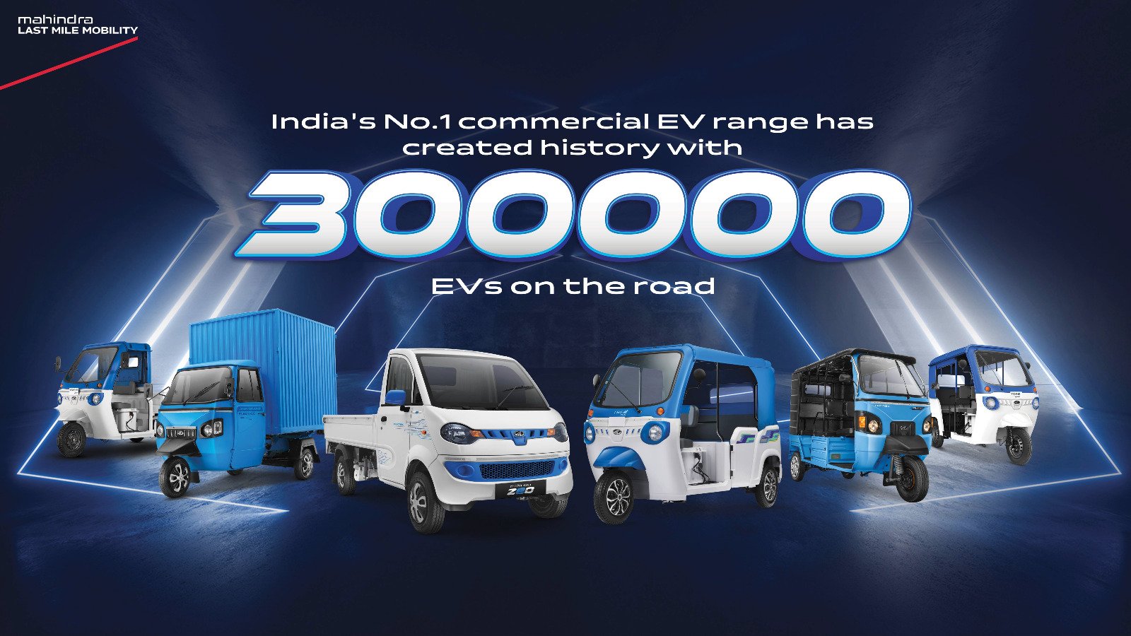Mahindra Last Mile Mobility Limited, India’s No.1 electric commercial vehicle manufacturer, surpasses 3 Lakh EV milestone