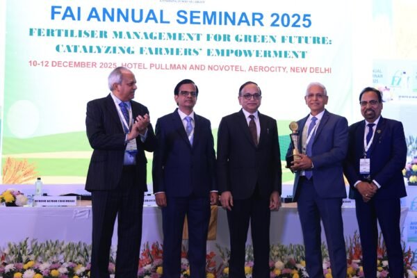 Matix Fertilisers, promoted by Nishant Kanodia, wins ‘Best Production Performance Award 2025 for a Nitrogenous Fertiliser Plant’ for the second consecutive year at the 2025 FAI Annual Seminar