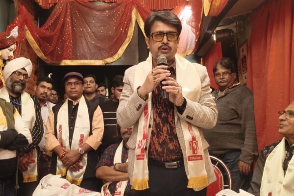 The Saraswati Puja of 'Roddur Club' in Bheem Ghosh By-lane, Kolkata, was formally inaugurated