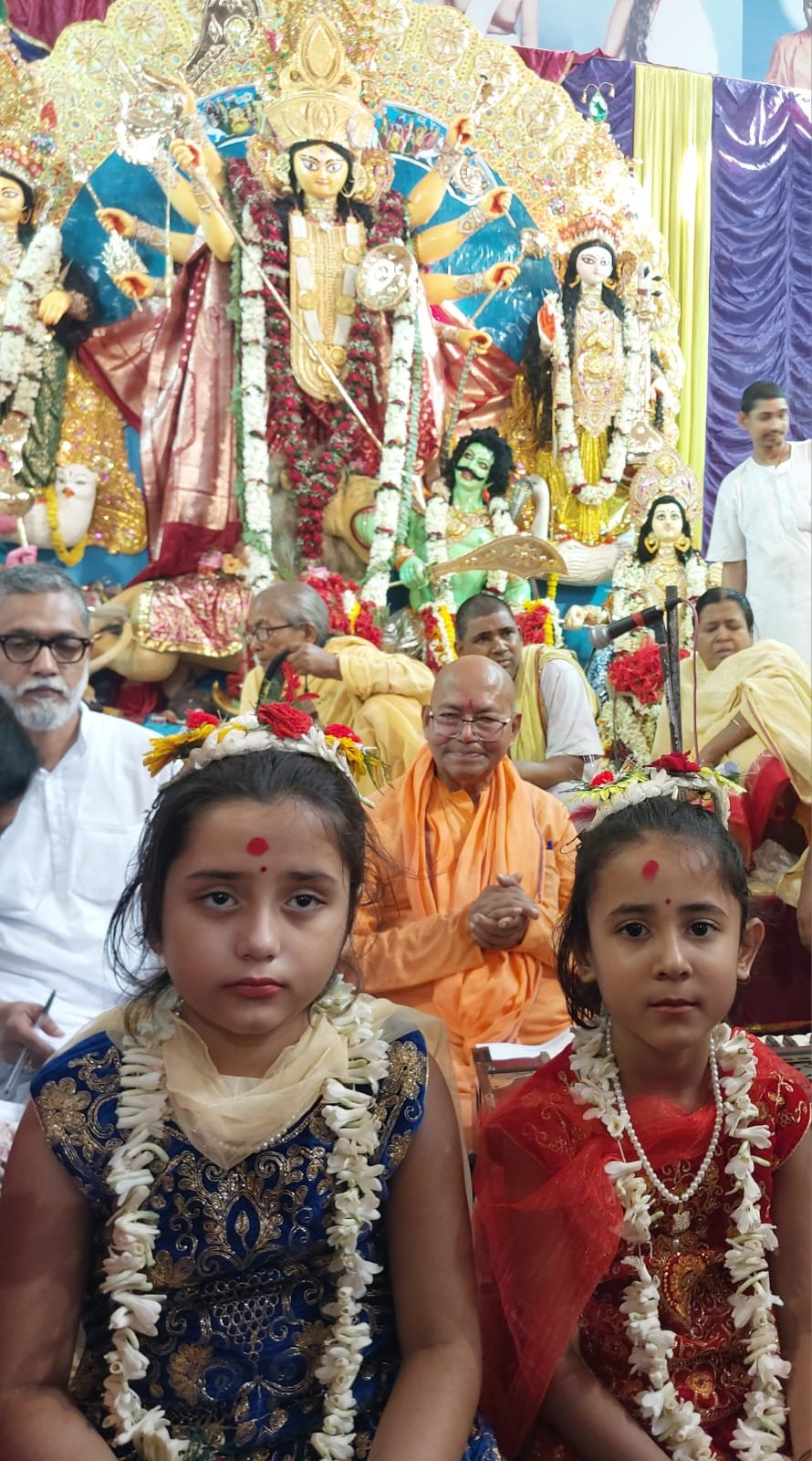 Kumari Puja was held at the 'Dakshineshwar Ramakrishna Sangha Adyapithe' on Friday morning