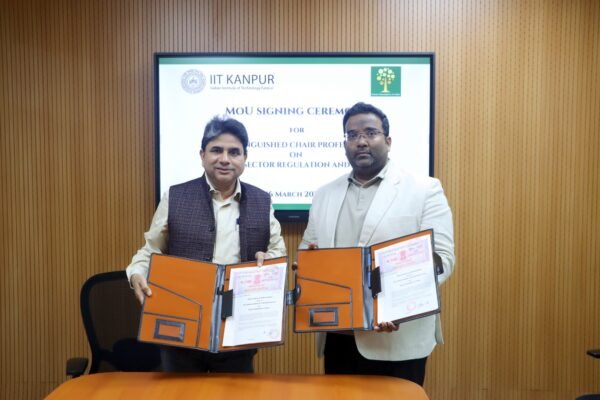 The Indian Institute of Technology Kanpur and the Power Foundation of India have signed a Memorandum of Understanding (MoU) to establish the PFI Distinguished Chair Professorship on Power Sector Regulation and Policy at IIT Kanpur