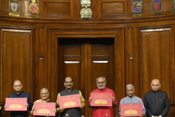 Sudha Murthy's book 'Tides of Time: India's History through Murals in Parliament' officially launched