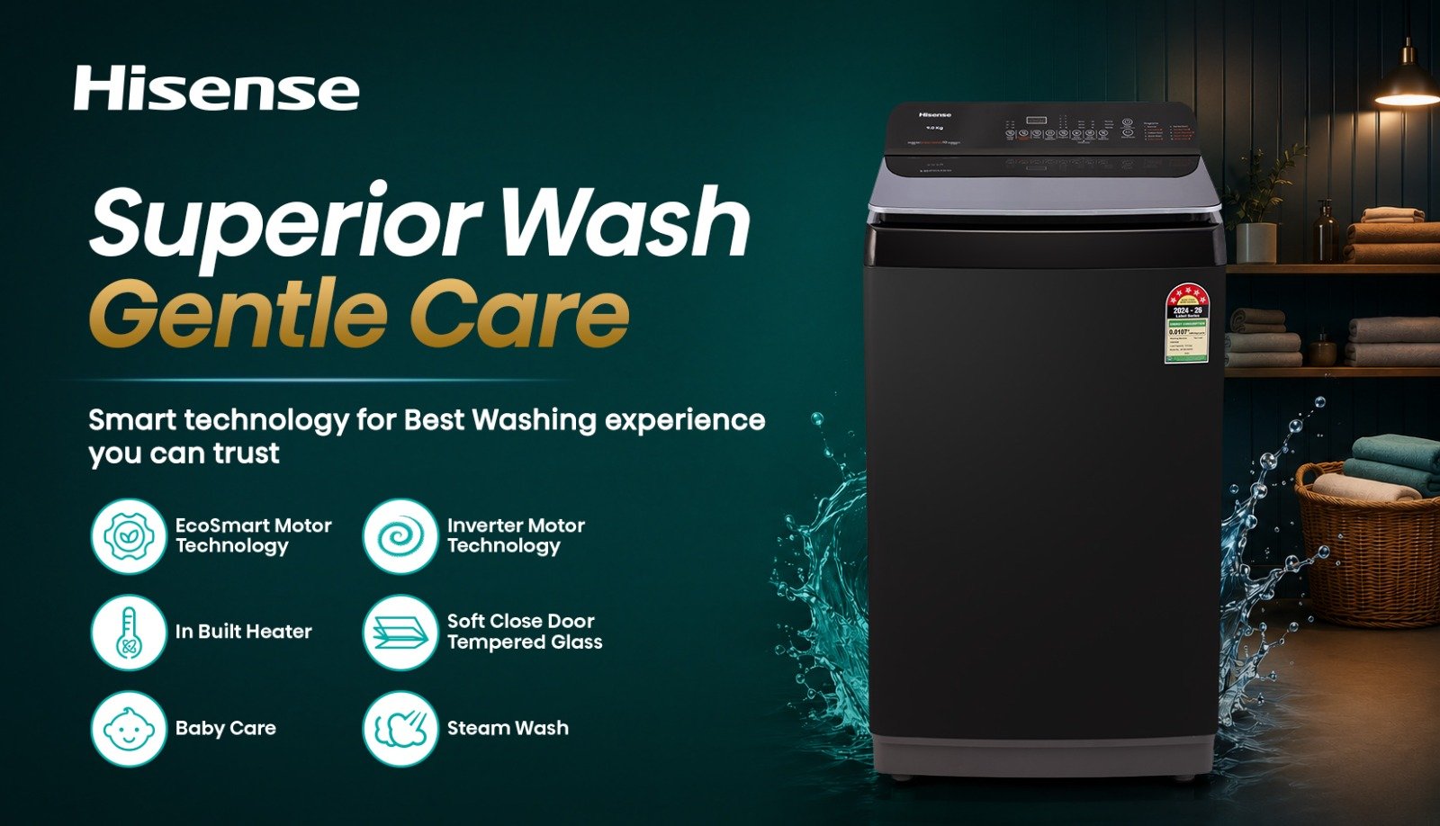 Hisense India Enters the Laundry Category with the Launch of the Washing Machine Range